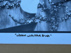 BARBARA COLE HAND SIGNED ORIGINAL 1986 PHOTOGRAPH WOMAN & CHILD WITH HAIRBRUSH