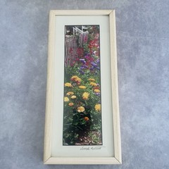 Signed Joseph Barnett Floral Photo Prints Set Maine Artist Framed Garden 6×12
