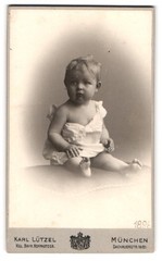 Photograph Karl Lützel, Munich, Dachauerstraße 19-21, portrait sweet toddler