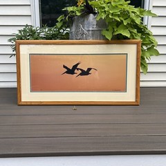 Thomas Mangelsen Signed Art Photo Ltd Pelicans Birds Wings At Dusk Numbered MCM