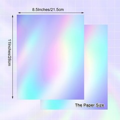 Sherr 120 Pcs Holographic Stickers Paper 8.5×11 Inch Printable Vinyl Glossy S…
