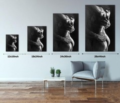 Black and White Wall Art Lover Hug Painting on Canvas Modern Picture for Home…