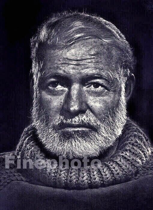 1957 Vintage ERNEST HEMINGWAY Author Literature Writer Photo Art By YOUSUF KARSH
