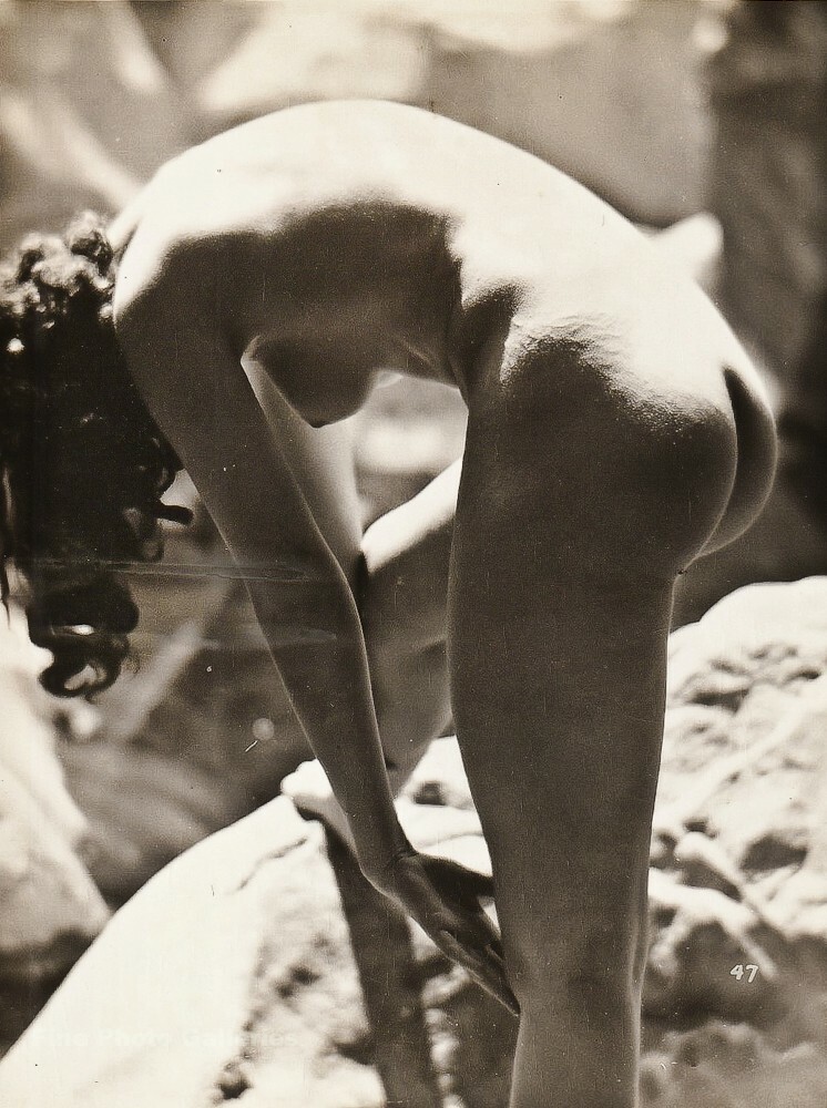 1927 Original EDWIN BOWER HESSER Art Deco Female Nude Woman Silver Gelatin Photo