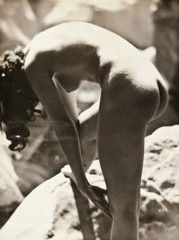 1927 Original EDWIN BOWER HESSER Art Deco Female Nude Woman Silver Gelatin Photo