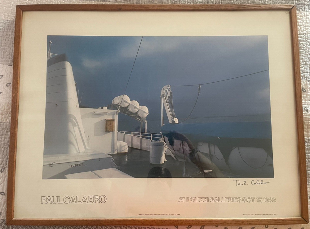 Akranes Ferry by Paul Calabro Original 1982 Photo Litho Signed