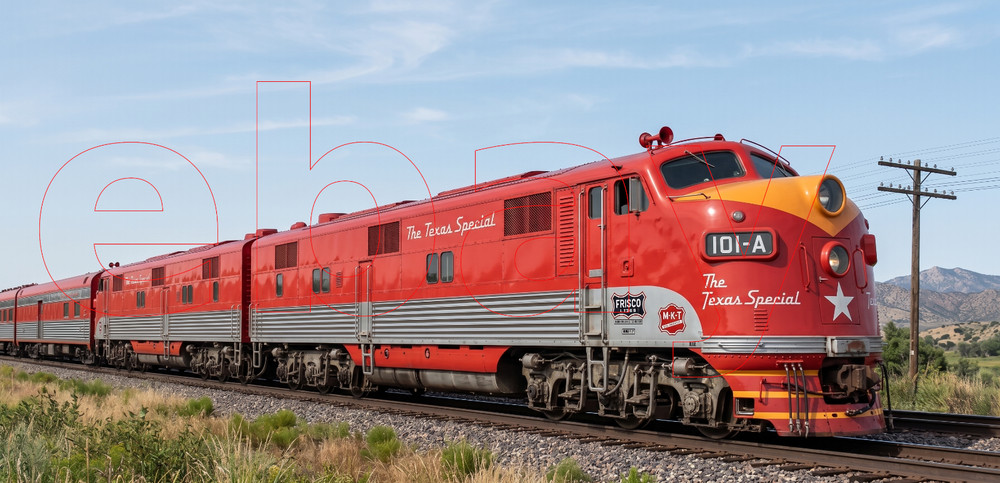 Photo Art Print of the Katy’s Texas Special with EMD E7A No. 101-A ca. 1947
