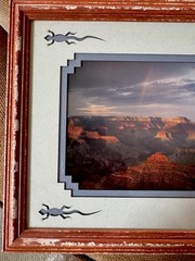 James Thomson Signed Framed Photograph Rainbow Grand Canyon Southwestern 9”x 11”