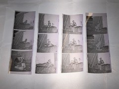 NEWLY FOUND Hendrickson PHOTO Contact Sheet Proof/Negs GIRL HOLDS KITTEN & DUCKS
