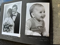 Old photo album civilian with defects, life in the GDR/51