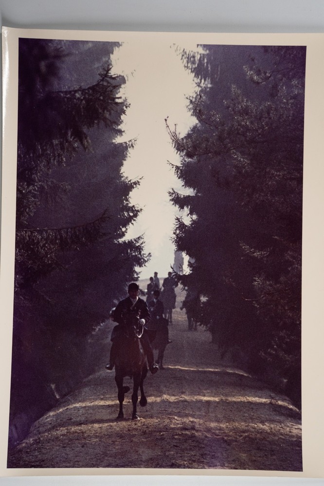 Vintage Analog Photo France Hunting Foxhunting Horse 24X30Cm 1970