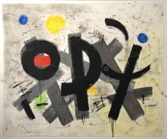 VERY COOL MIXED MEDIA PAINTING BY JOSEPH BRETON COLLABORATOR W/ ARTHUR SECUNDA