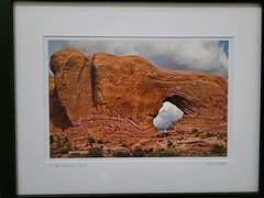 Arches National Park Framed Glass Matted Signed MARC STUART 12.5×15.5 Original