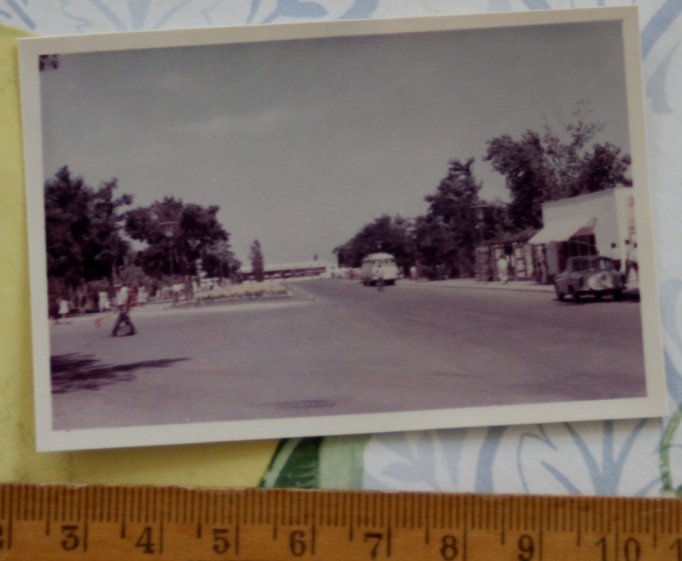 Photo 1961 Nessebar Bulgaria Bus Trabant City Colour Shop Vintage BG