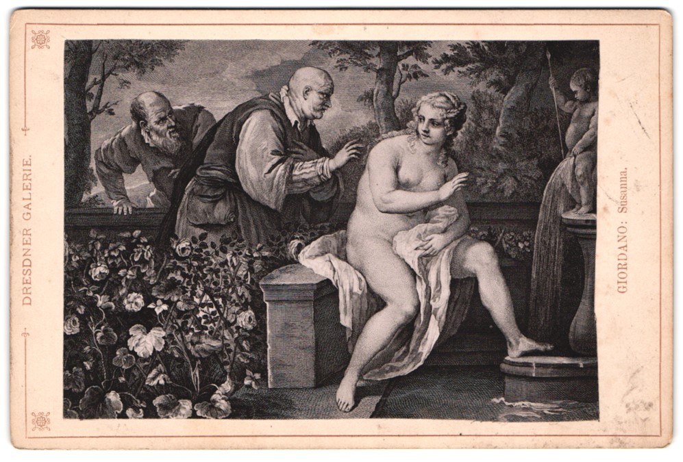 Photograph Unknown Photographer and Place Susanna Covering Herself With A Cloth Nude
