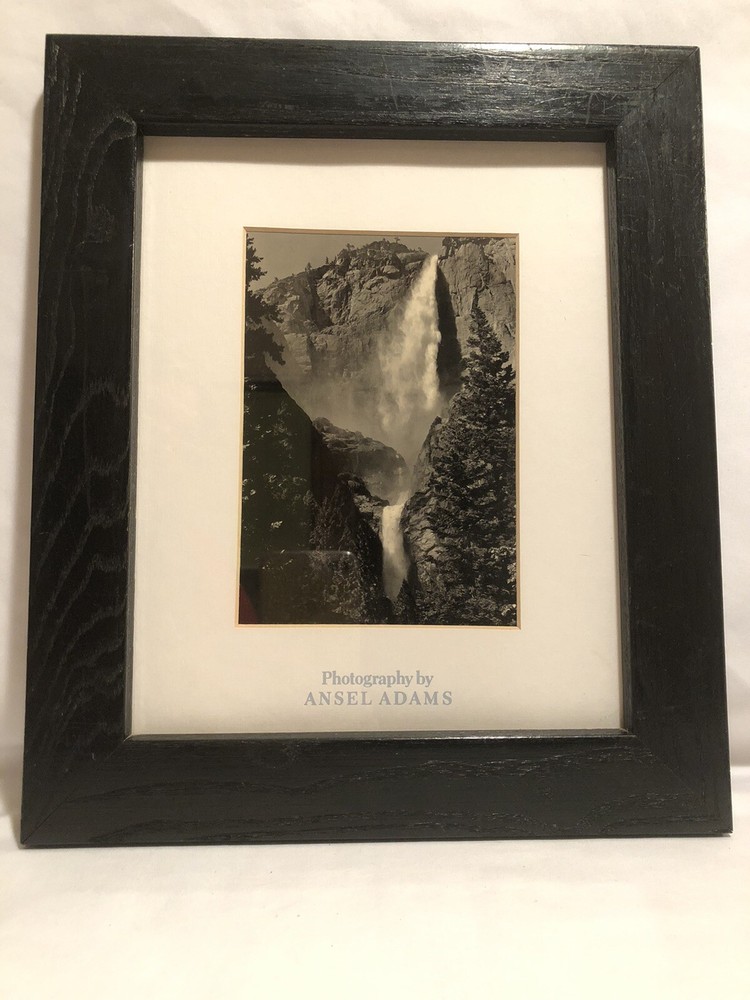 Photography by Ansel Adams-Waterfalls-10.75” X 12.75” Framed/Matted Photo Print