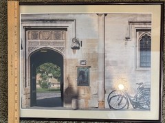 Black Metal Frame Of Magdalen College Oxford Photographic Print 14X17” W/Matt
