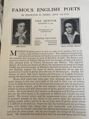 Famous English Poets Pamphlet & 6 Intaglio-gravure Pictures 9.5” H X 7”W