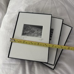 3 Black & White Minimal Modern Framed Photo Art Nature Titled Artist Signed