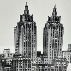 3 Metroscap NYC Manhattan Buildings Architecture Hardscape City Life B&W Prints