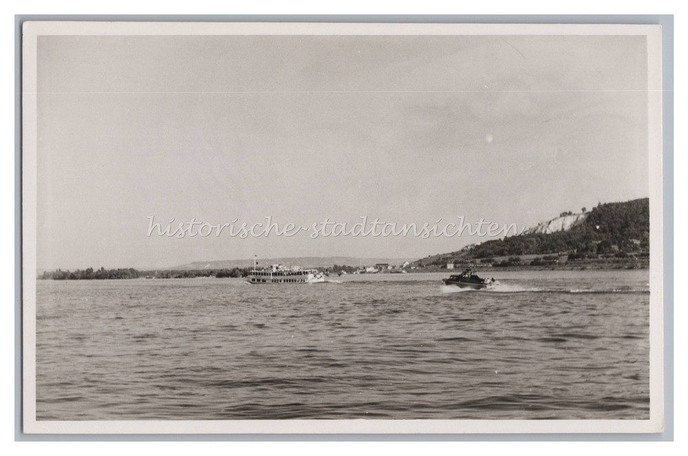 Rhine near Rüdesheim – Ships – Old Photo 1950s