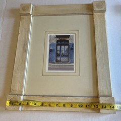 Barbara Sanson Art Photograph Print Blue Shutters And A Cat Provence Mat Framed
