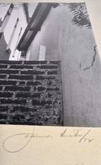 Vintage 1972 B&W Art Photography Signed Joanna Auster – Abstract Brick Wall
