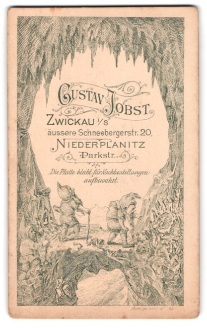 Photograph Gustav Jobst, Zwickau, outer Schneebergerstr. 20, Dwarves In Her S