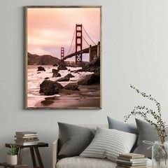 Golden Gate Bridge Wall Art Decor | Golden Gate Sunset Photography Print
