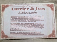 Lithograph. NOS. Currier & Ives. Four Seasons. Set Of Four Prints. American.