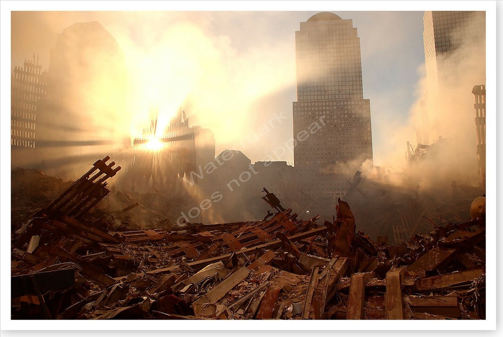 Solemn Sunrise 9/11 World Trade Center Terrorist Attack Silver Halide Photo
