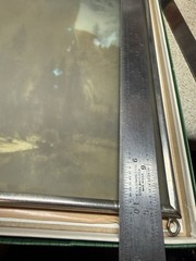Antique Glass Photograph Yosemite CA. El Capitan Custom Nickel Frame