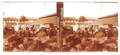 Vietnam Ho Chi Minh-Ville Saigon Market c1910 Photo Stereo Plate Glasses VR23L11n
