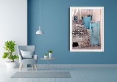 SET of THREE – Santa Fe Blue Door New Mexico Adobe Turquoise Photography Print