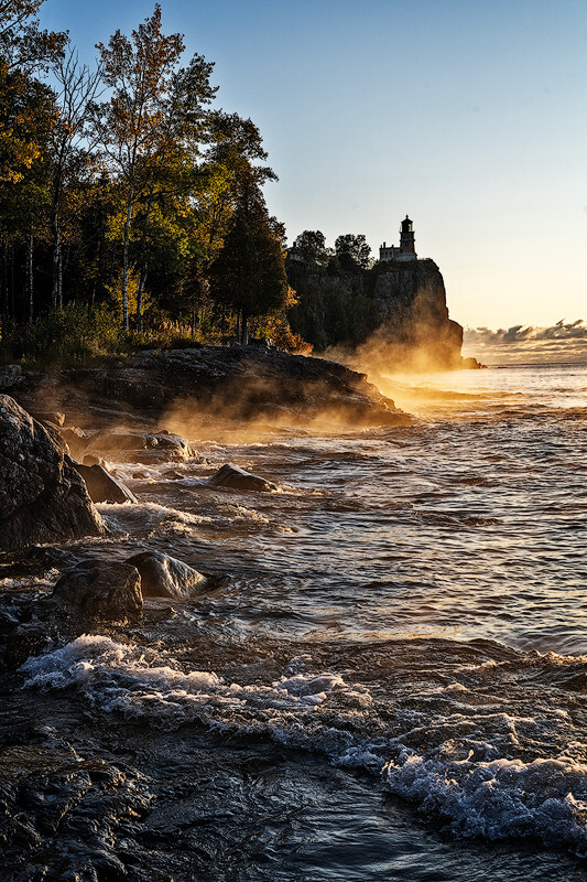 Split Rock Lighthouse Lighthouse 25×17 sunrise mystical ansel adams wall decor