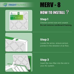 TRIGHTFILTERS 16x20x1 Air Filter 4 Pack, Durable MERV 8 Pleated Home HVAC AC …