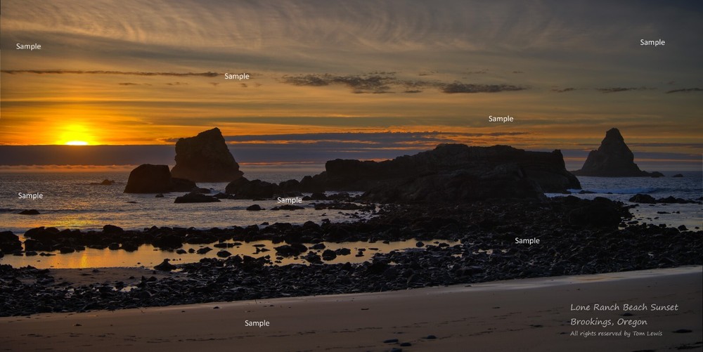 Oregon Coast #23 Lone Ranch Beach January Sunset Brookings Photo Print OC12