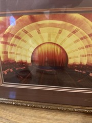 RADIO CITY MUSIC HALL PHOTO FRAMED SIGNED 17.5” W X 13.5” L X 1” D
