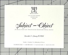 Rolf Tietgens (1911-1984) Art Announcement Card 1994 – Subject-Object Still Life