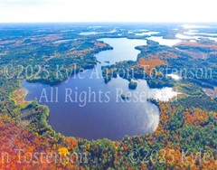Fourmile Lake, Oneida County, Three Lakes, Wisc. Aerial Photo. Frame Optional.