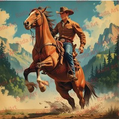 Digital Image Art Ai Picture Photo Wallpaper Background Desktop Sample Horse Man