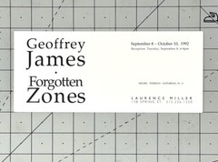Geoffrey James (b. 1942) Art Show Announcement Card 1992 Forgotten Zones – Rome