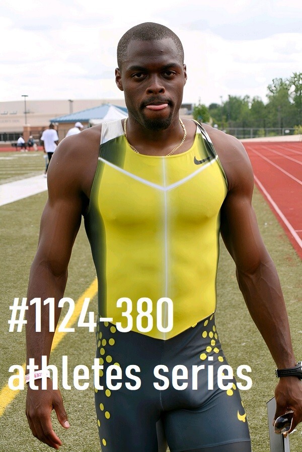 MALE PORTRAIT #1124-380- athletes series-track & field – free shipping in usa