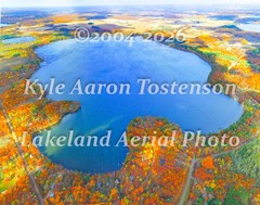 Sand Lake, Stone Lake, Wisc., Sawyer Co. Overhead Airplane Photo. Frame Optional