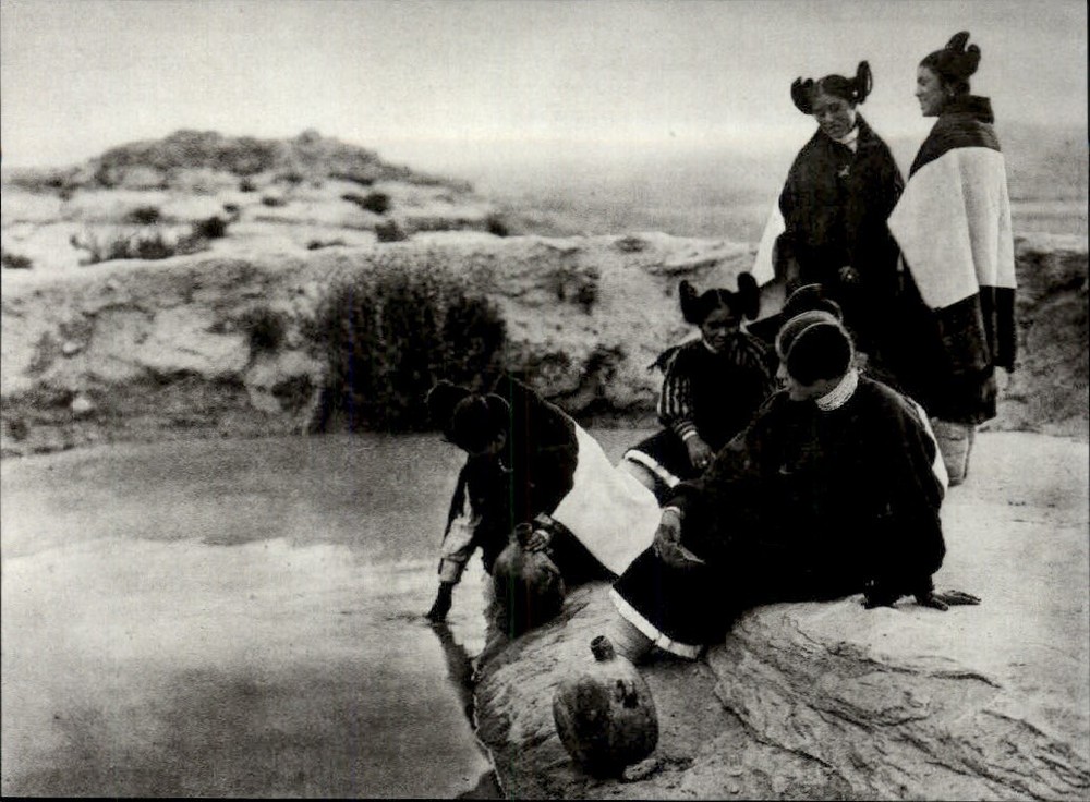 1972 Original Edward Curtis Hopi Indians at the Spring Art Photo Gravure