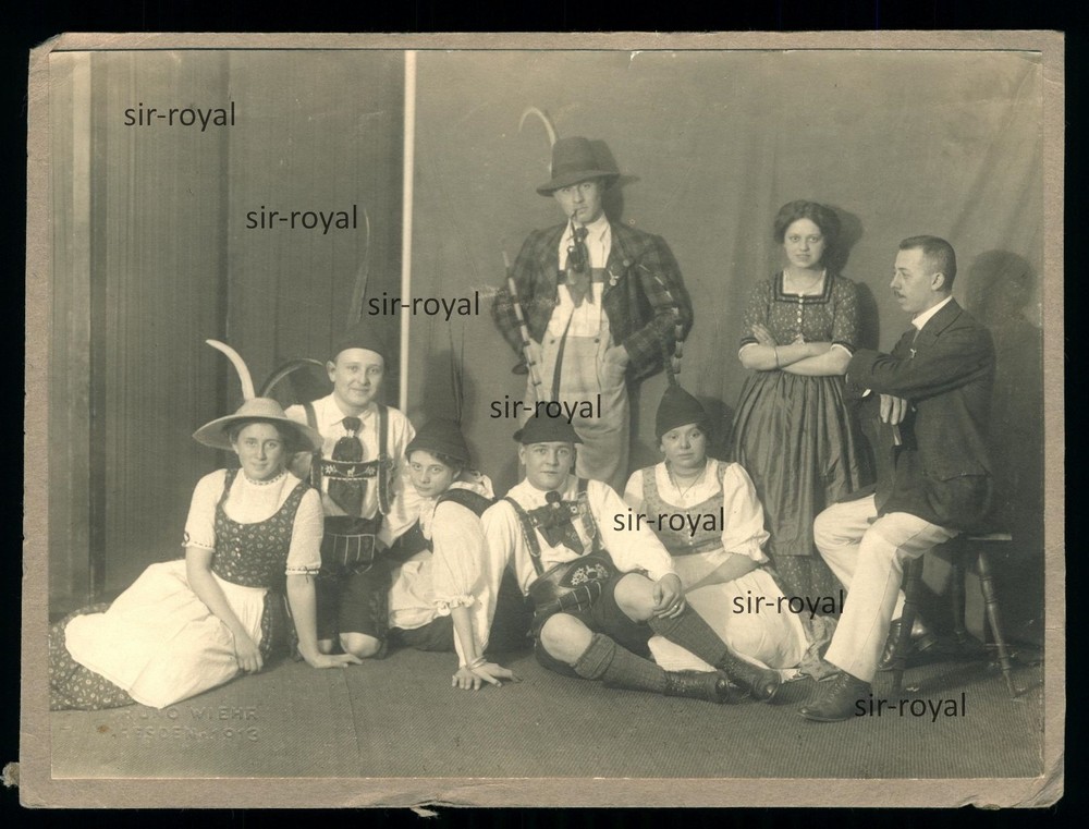 Dresden 1912 – People in Costume Fashion or Costume – 1910s – XL Photo 16x12cm