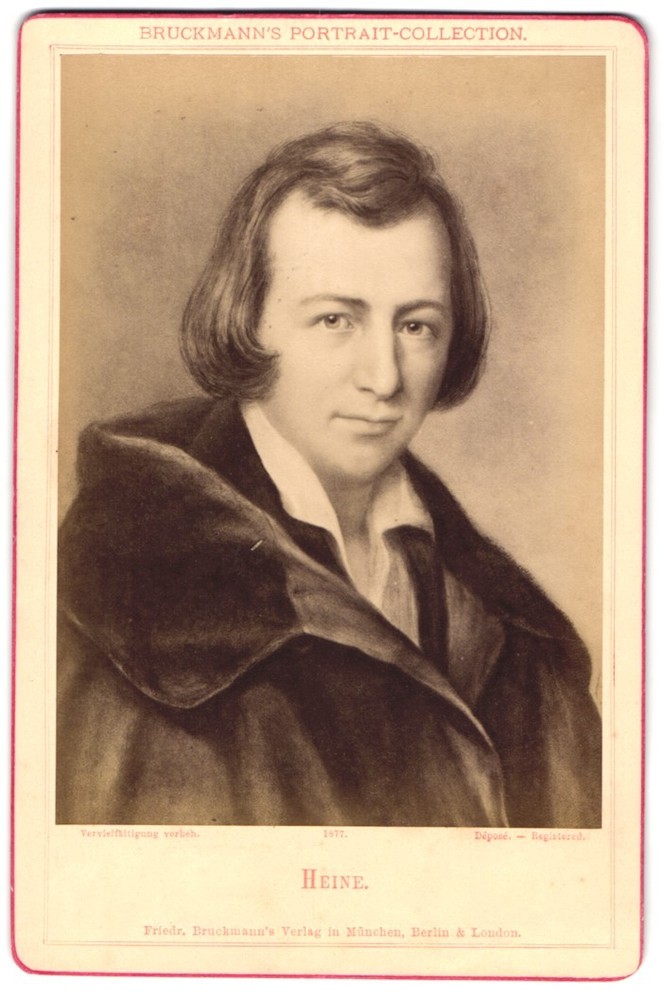 Photograph portrait poet Heinrich Heine around 1877