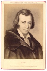 Photograph portrait poet Heinrich Heine around 1877