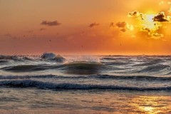 Beach sunrise, 8×10 Photo, Fine Art Picture, Living Room Bedroom Wall Art