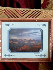 James Thomson Signed Framed Photograph Rainbow Grand Canyon Southwestern 9”x 11”